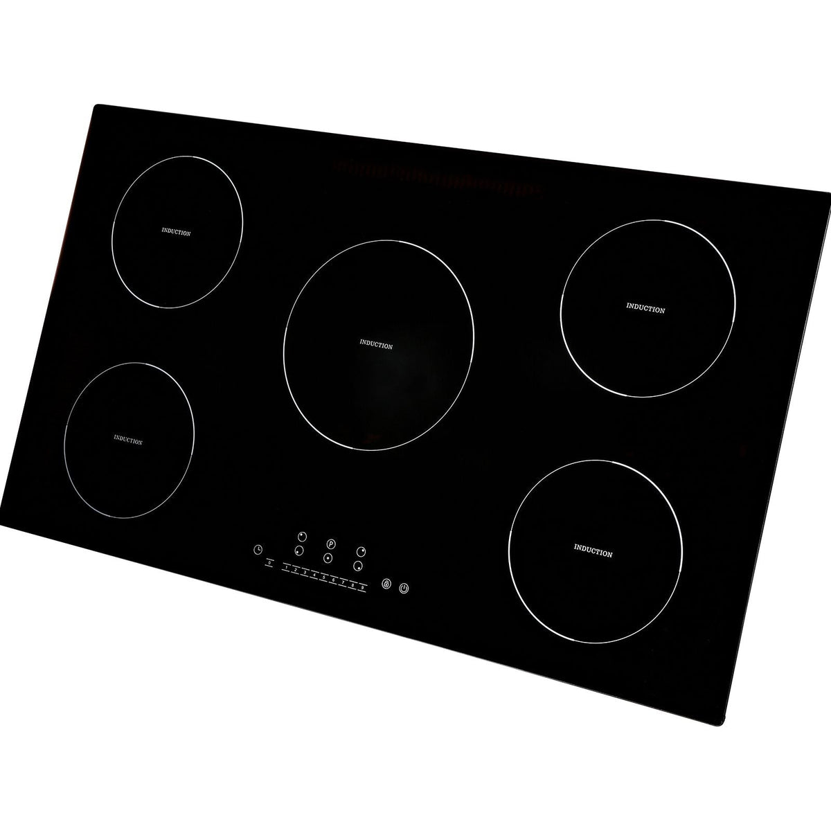 Electric Cooktop, 5 Burners, 36'' Induction Stove Top, Built-in Magnetic Cooktop 9200W, 9 Heating Level Multifunctional Burner, LED Touch Screen w/ Child Lock & Over-Temperature Protection