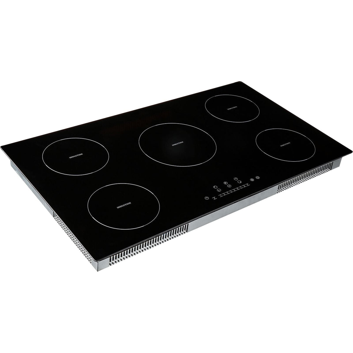 Electric Cooktop, 5 Burners, 36'' Induction Stove Top, Built-in Magnetic Cooktop 9200W, 9 Heating Level Multifunctional Burner, LED Touch Screen w/ Child Lock & Over-Temperature Protection
