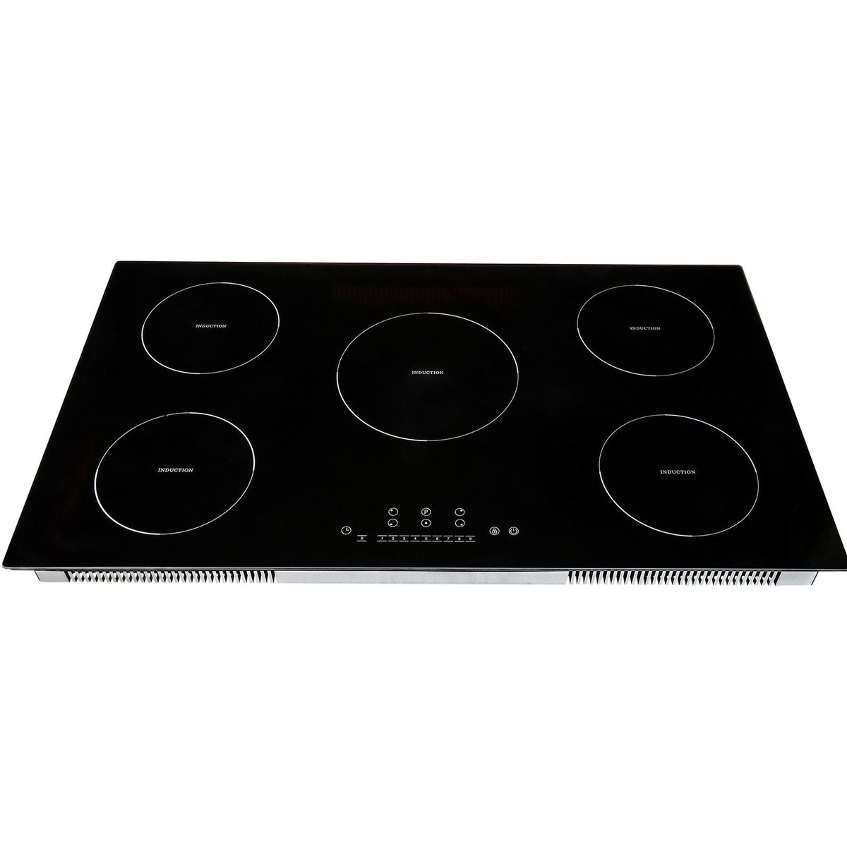 Electric Cooktop, 5 Burners, 36'' Induction Stove Top, Built-in Magnetic Cooktop 9200W, 9 Heating Level Multifunctional Burner, LED Touch Screen w/ Child Lock & Over-Temperature Protection