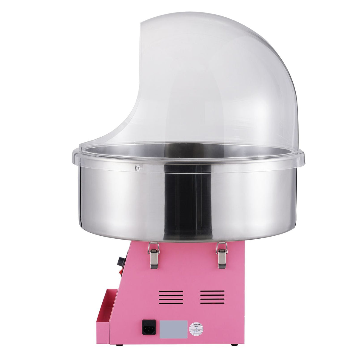 Electric Cotton Candy Machine, 1000W Candy Floss Maker, Commercial Cotton Candy Machine with Cover, Stainless Steel Bowl, and Sugar Scoop, Perfect for Home Kids Birthday, Family Party (Pink)