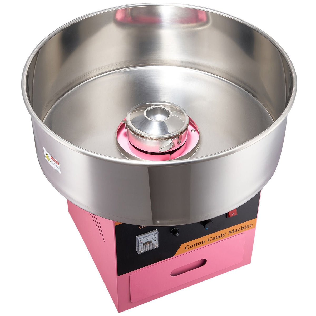 Electric Cotton Candy Machine, 1000W Candy Floss Maker, Commercial Cotton Candy Machine with Stainless Steel Bowl, Sugar Scoop, and Cover, Perfect for Home Kids Birthday, Family Party Pink