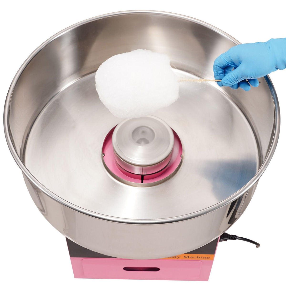 Electric Cotton Candy Machine, 1000W Candy Floss Maker, Commercial Cotton Candy Machine with Stainless Steel Bowl, Sugar Scoop, and Cover, Perfect for Home Kids Birthday, Family Party Pink