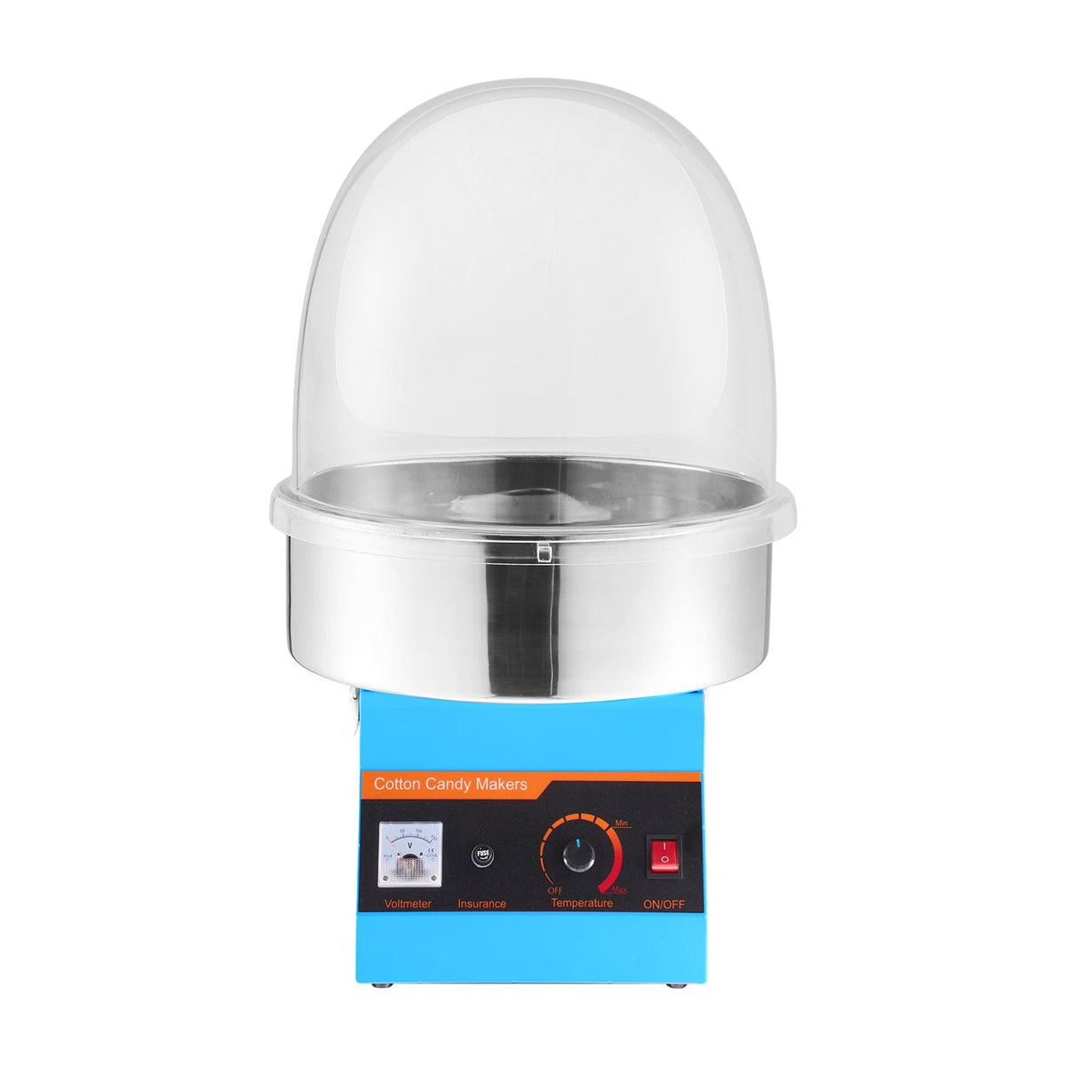 Electric Cotton Candy Machine, 1000W Commercial Floss Maker With Cover, Commercial Cotton Candy Machine w/Stainless Steel Bowl & Sugar Scoop, Ideal for Carnival, Birthday, Family Party, Blue