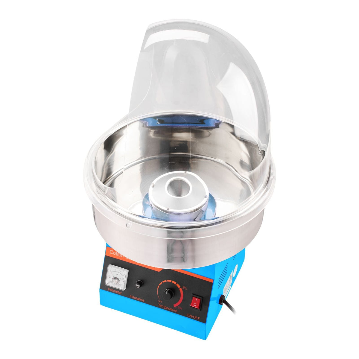 Electric Cotton Candy Machine, 1000W Commercial Floss Maker With Cover, Commercial Cotton Candy Machine w/Stainless Steel Bowl & Sugar Scoop, Ideal for Carnival, Birthday, Family Party, Blue