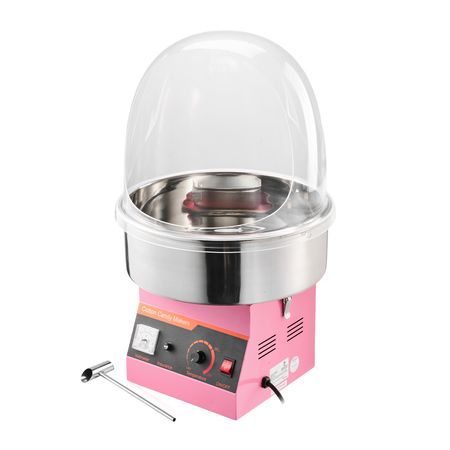 Electric Cotton Candy Machine, 1000W Commercial Floss Maker With Cover, Commercial Cotton Candy Machine w/Stainless Steel Bowl & Sugar Scoop, Ideal for Carnival, Birthday, Family Party, Pink