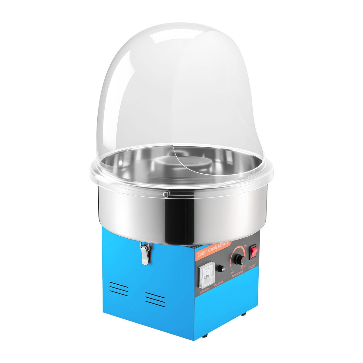 Electric Cotton Candy Machine, 1000W Electric Floss Maker With Cover, Commercial Cotton Candy Machine w/Stainless Steel Bowl & Sugar Scoop, Ideal for Home, Carnival, Birthday, Family Party, Blue