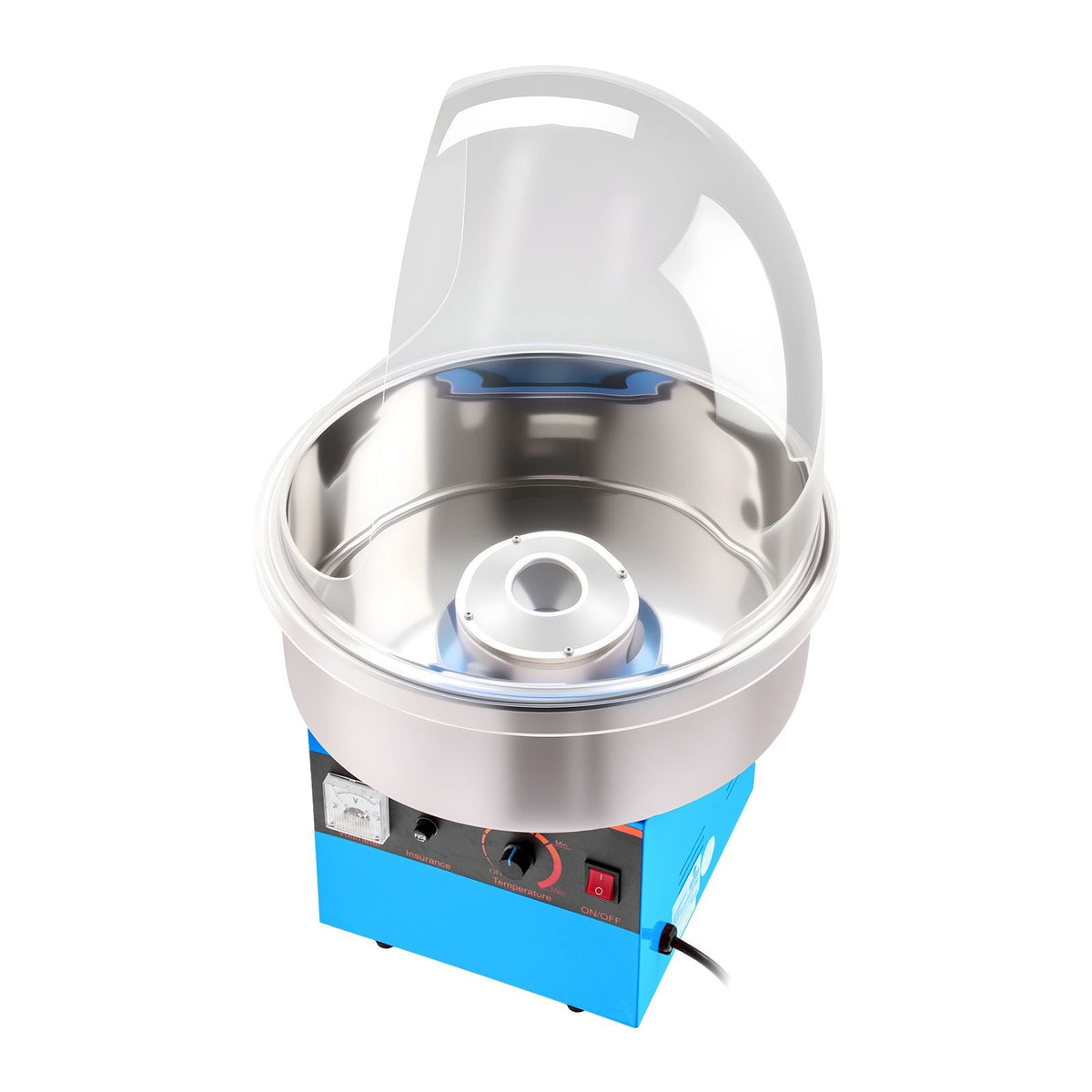 Electric Cotton Candy Machine, 1000W Electric Floss Maker With Cover, Commercial Cotton Candy Machine w/Stainless Steel Bowl & Sugar Scoop, Ideal for Home, Carnival, Birthday, Family Party, Blue