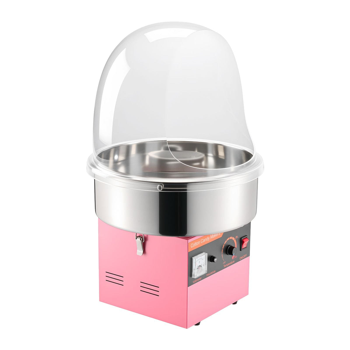 Electric Cotton Candy Machine, 1000W Electric Floss Maker With Cover, Commercial Cotton Candy Machine w/Stainless Steel Bowl & Sugar Scoop, Ideal for Home, Carnival, Birthday, Family Party, Pink