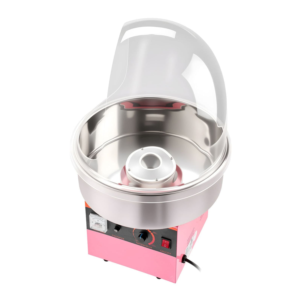 Electric Cotton Candy Machine, 1000W Electric Floss Maker With Cover, Commercial Cotton Candy Machine w/Stainless Steel Bowl & Sugar Scoop, Ideal for Home, Carnival, Birthday, Family Party, Pink