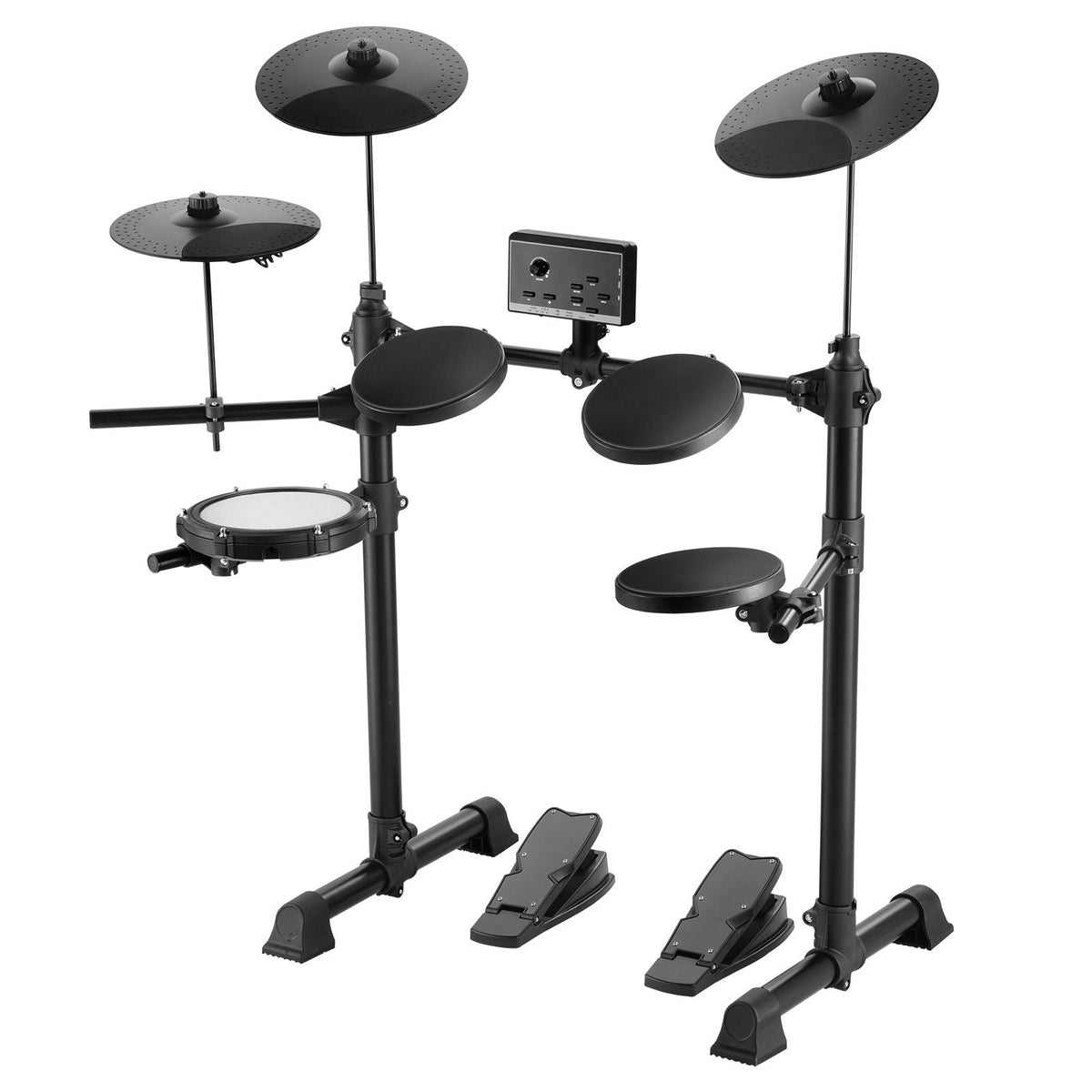 Electric Drum Set, 15 Drum Kits & 150 Sounds Electronic Drum Kit, USB MIDI Supported 6.5 in Quiet Mesh Snare Electric Drum Set with 10 in Cymbals Drum Sticks & Headphone, for Beginners & Adults