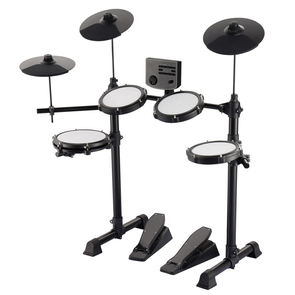 Electric Drum Set, 15 Drum Kits & 150 Sounds Electronic Drum Kit, USB MIDI Supported 8 in Quiet Mesh Snare Electric Drum Set with 10 in Cymbals Drum Sticks & Headphone, for Beginners & Adults