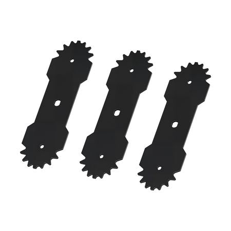 Electric Edger Blades, 8.8-inch Length, 3-Pack Replacement Blades, 65Mn High-Carbon Steel with Electrophoretic Coating, Multi-Serrated Sharp Edge, Compatible with the ASYTM01230 Edger
