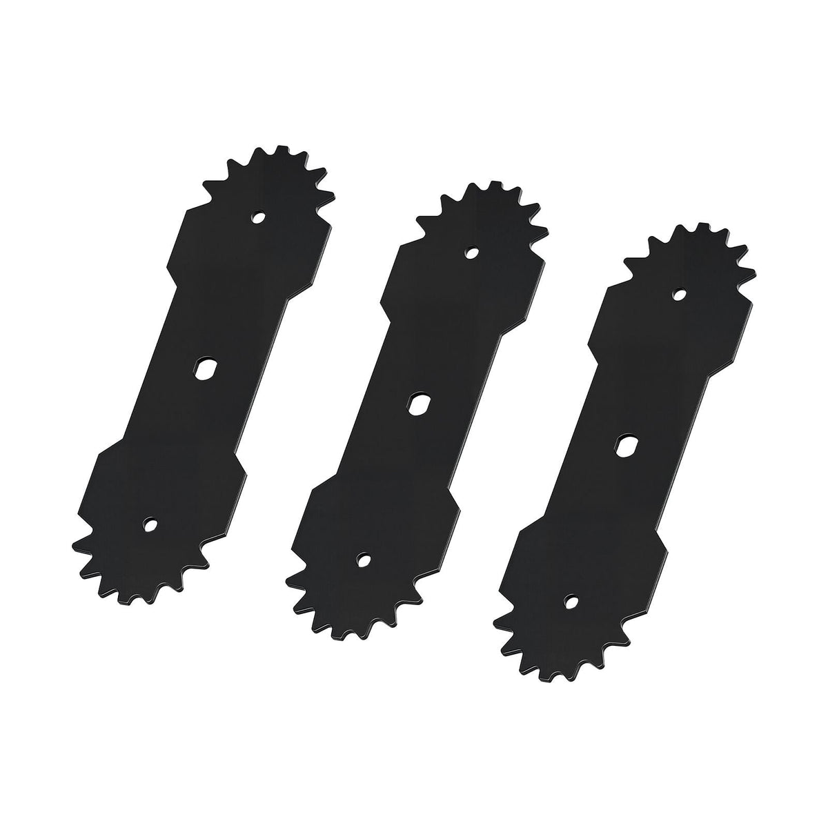 Electric Edger Blades, 8.8-inch Length, 3-Pack Replacement Blades, 65Mn High-Carbon Steel with Electrophoretic Coating, Multi-Serrated Sharp Edge, Compatible with the ASYTM01230 Edger
