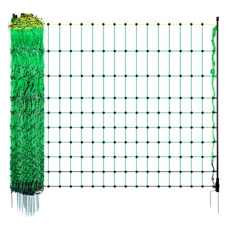 Electric Fence Netting, 50" H x 164' L, Livestock Net Fencing with Posts & Stakes, Portable Mesh Nets for Goats, Sheep, Deer, Hogs, Dogs, Electric Fencing for Backyards, Gardens, Farms, Ranches