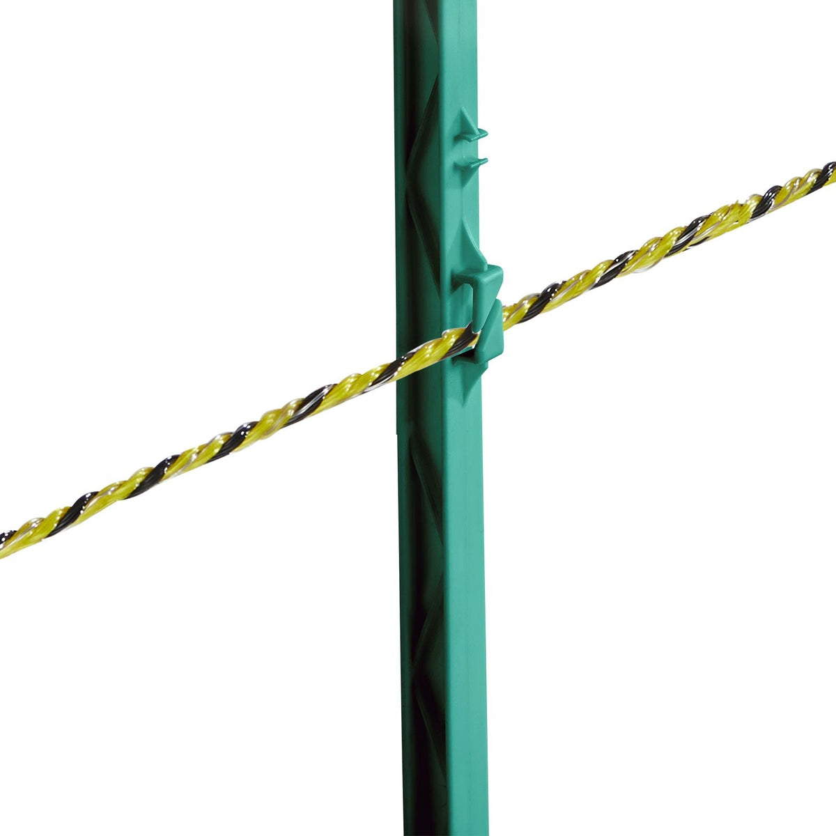 Electric Fence Wire, 1640Ft 500M Portable Polywire, 1/8" Diameter 6 Stainless Steel Strands, Fencing Rope Line with 25 Fence Insulators and 25 T-post Insulators, for Horse, Cattle, Livestock