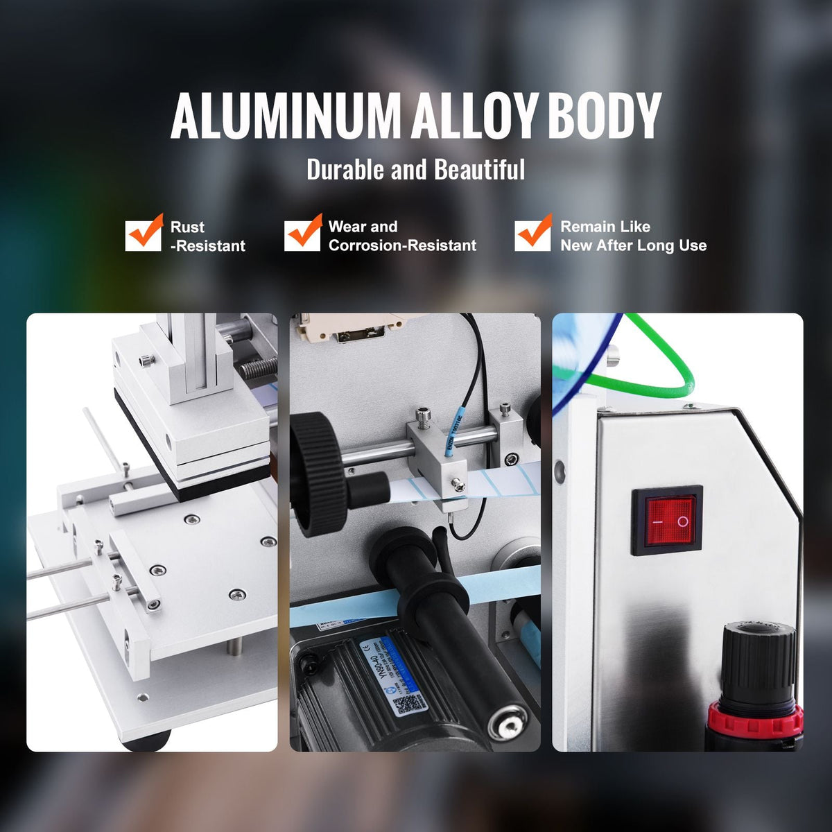 Electric Flat Labeling Machine, 25-60pcs/min, Flat Surface Label Applicator for Cardboard Boxes/Square Bottles/Tin Cans, Labeler Suitable for Item Size Range of 4.72 x 5.9 x (0.98-3.54) inches