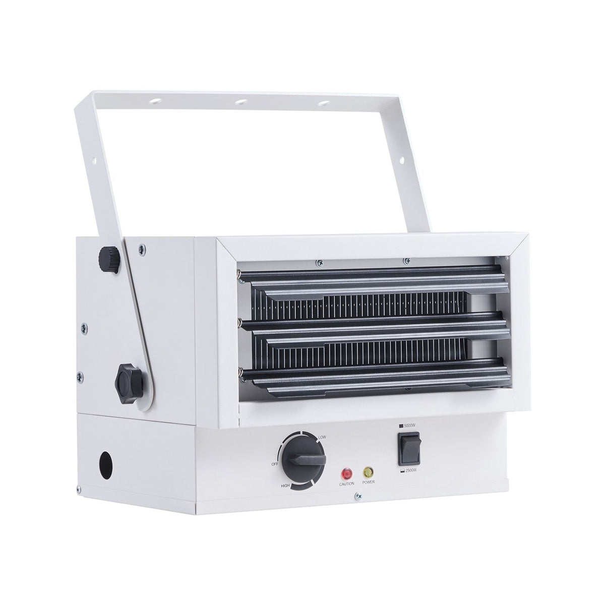 Electric Garage Heater, 5000-Watt (2500/5000W) Ceiling Mounted Shop Heater, 2 Settings & Overheat Protection & Low Noise Cross-flow, Commercial for Indoor Workshop Warehouse,240V White
