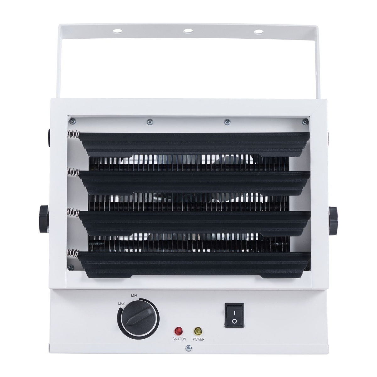 Electric Garage Heater, 5000-Watt Wall/Ceiling Mounted Shop Heater for 2 Cars, Overheat Protection & 3 Adjustable Angles, Heavy Duty Commercial for Indoor Workshop Warehouse,240V White