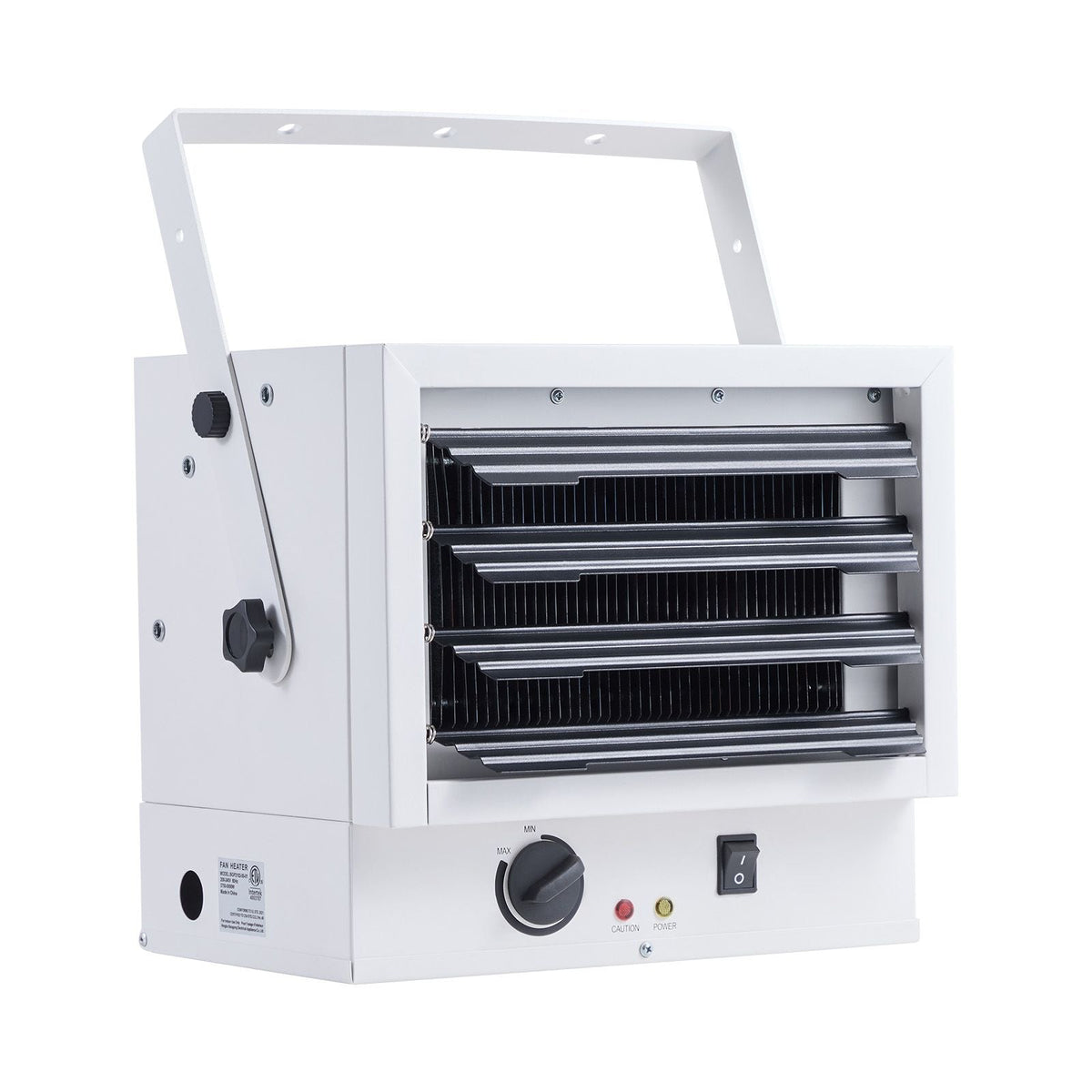 Electric Garage Heater, 5000-Watt Wall/Ceiling Mounted Shop Heater for 2 Cars, Overheat Protection & 3 Adjustable Angles, Heavy Duty Commercial for Indoor Workshop Warehouse,240V White