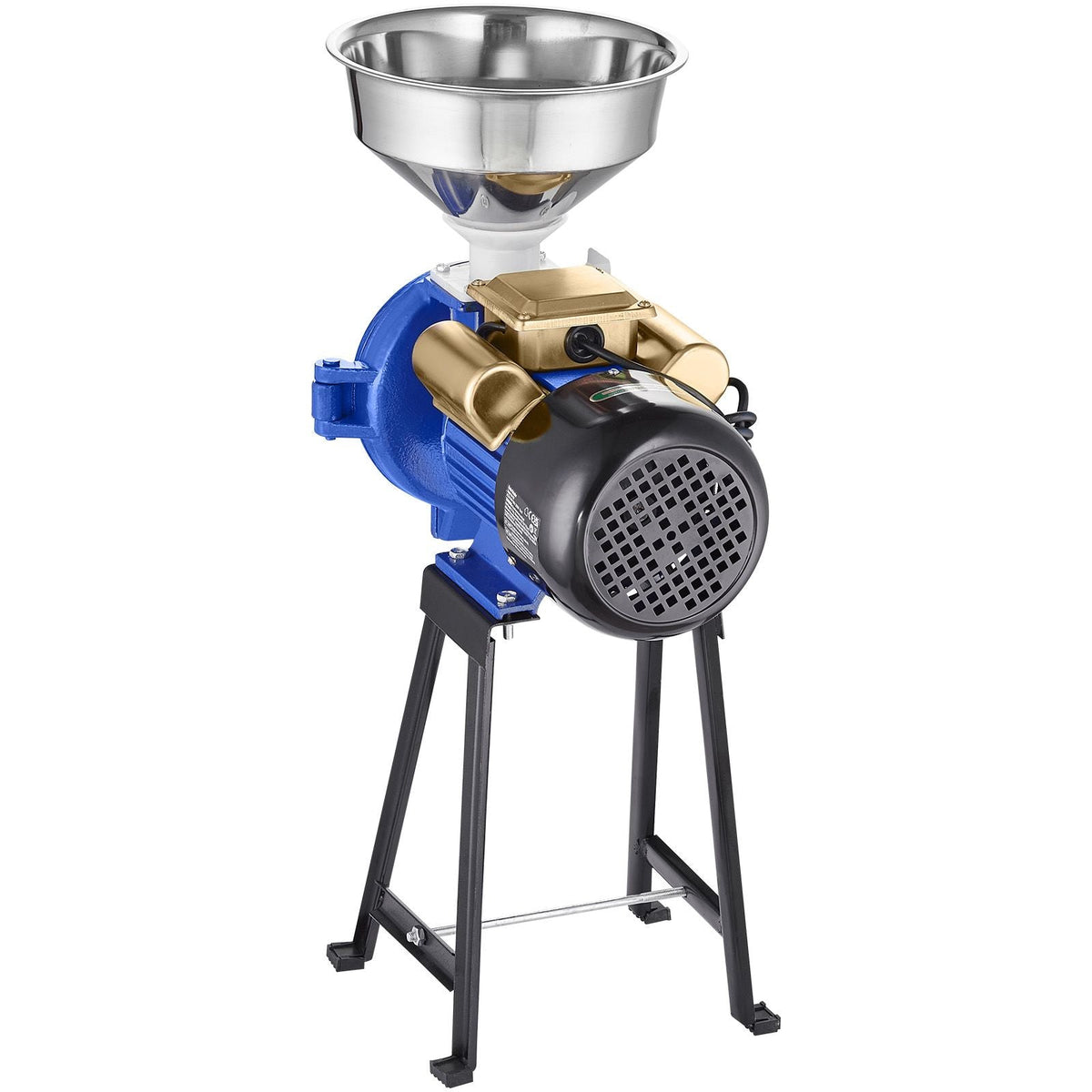 Electric Grain Mill Grinder, 3000W Spice Grinders, Commercial Corn Mill with Funnel, Thickness Adjustable Powder Machine, Heavy Duty Feed Flour Cereal Mill Wheat Grinders, Dry Grinder