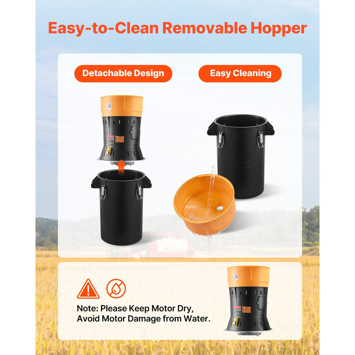 Electric Grain Mill Grinder, 600W High Power Commercial Spice Grinder, 6.6 Gal Pulverizer Powder Machine with Galvanized Sharp Blades, for Dry Grains, Spices, Cereals, Coffee, Corn & Pepper