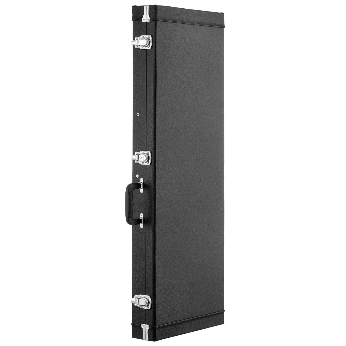 Electric Guitar Hard Case, 41.3 Inch, Rectangle Wooden Hard-Shell Protective Carrying Case, with Lock Latch, Padding, Accessory Compartment, Key, for 39 Inch Tele/ST Electric Guitars, Black