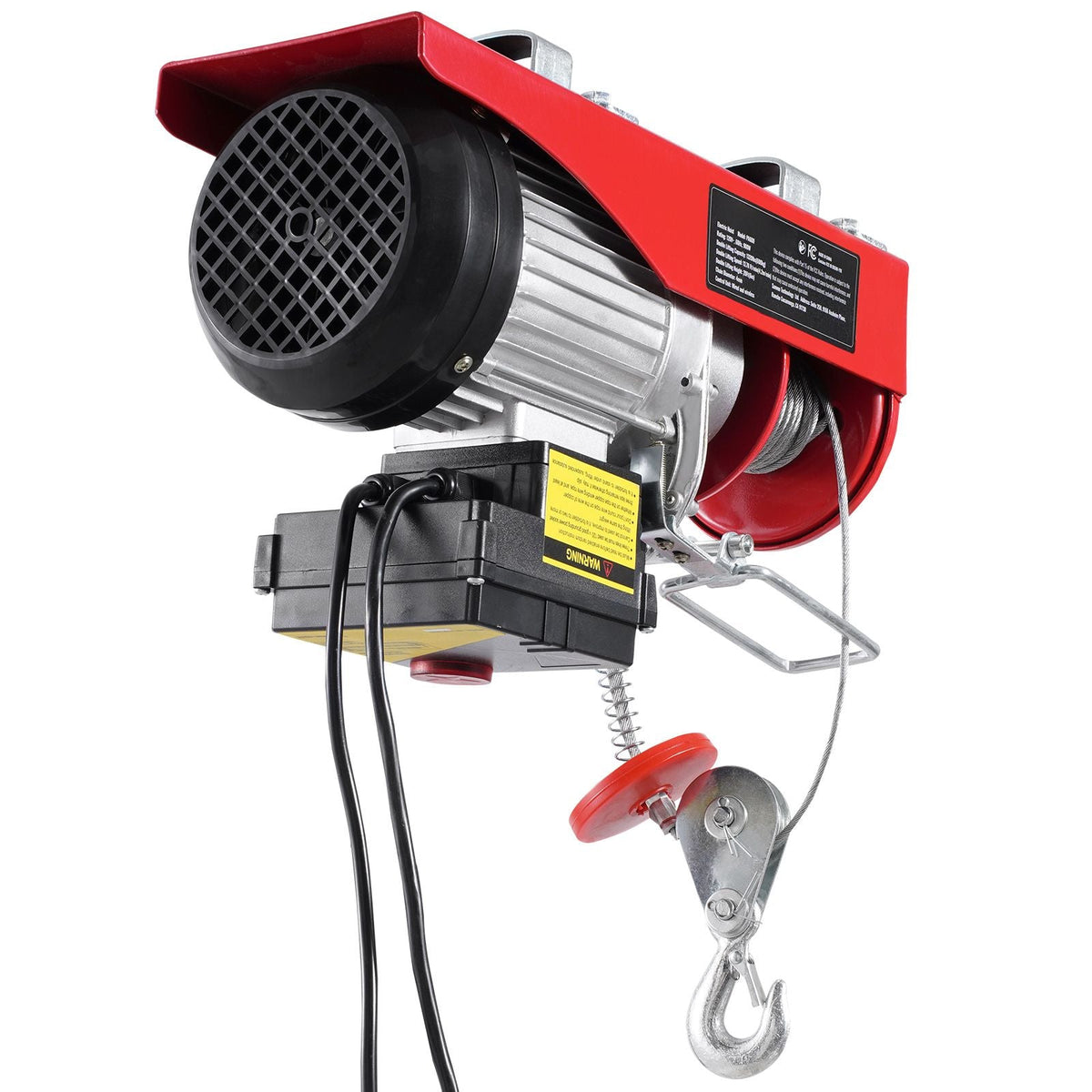Electric Hoist Crane Winch 1320 lbs 328 ft Wireless & 14 ft Wired Remote