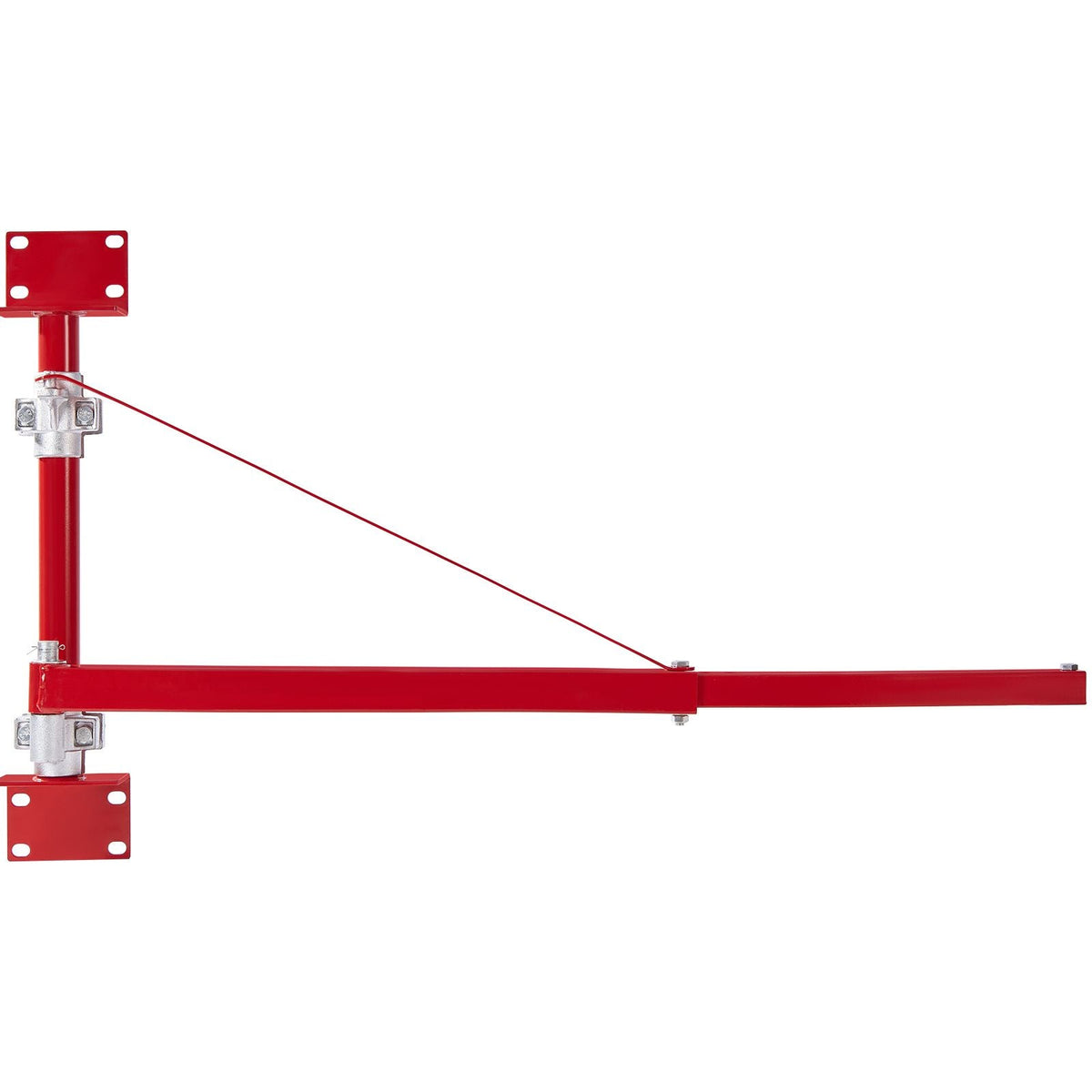Electric Hoist Support Arm, 1320 lbs Max Load Capacity, Electric Hoist Holder Swing Arm with Pole, Steel Hoist Frame, 180° Swivel Scaffold Hoist Lifting Arm, Winch Hoist Arm for Workshop, Garage
