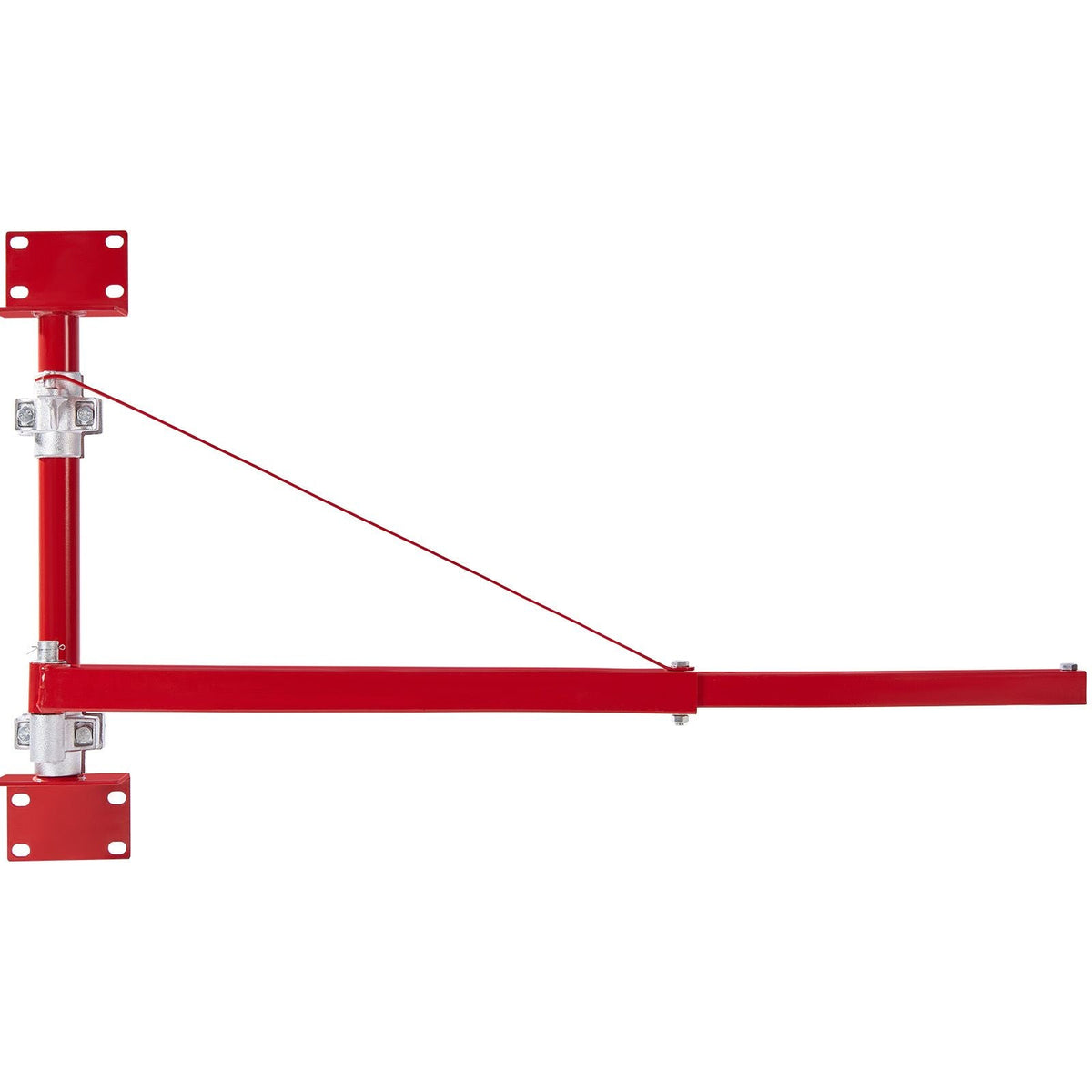 Electric Hoist Support Arm, 660 lbs Max Load Capacity, Electric Hoist Holder Swing Arm with Pole, Steel Hoist Frame, 180° Swivel Scaffold Hoist Lifting Arm, Winch Hoist Arm for Workshop, Garage