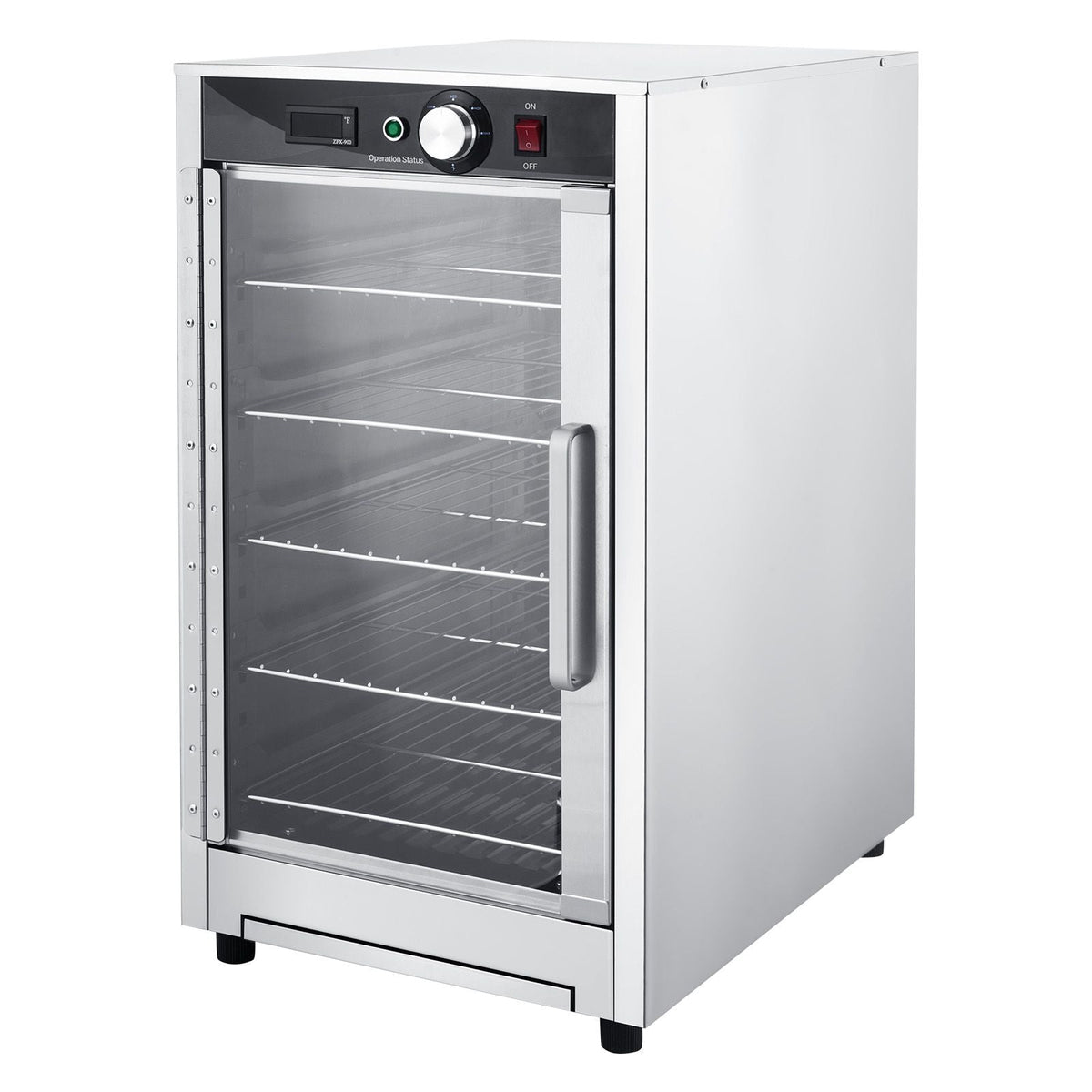 Electric Hot Box Food Warmer, 5-Tier Commercial Warming Cabinet with Water Tray, Glass Door and Adjustable Shelves, Stainless Steel Food Warmer Cabinet, for Restaurant, Kitchen, Pizza, Chicken