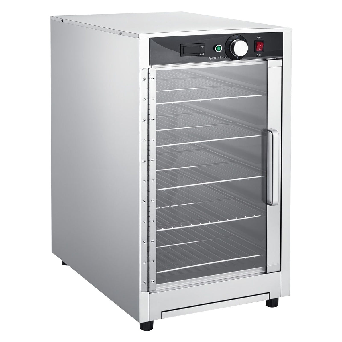Electric Hot Box Food Warmer, 5-Tier Commercial Warming Cabinet with Water Tray, Glass Door and Adjustable Shelves, Stainless Steel Food Warmer Cabinet, for Restaurant, Kitchen, Pizza, Chicken