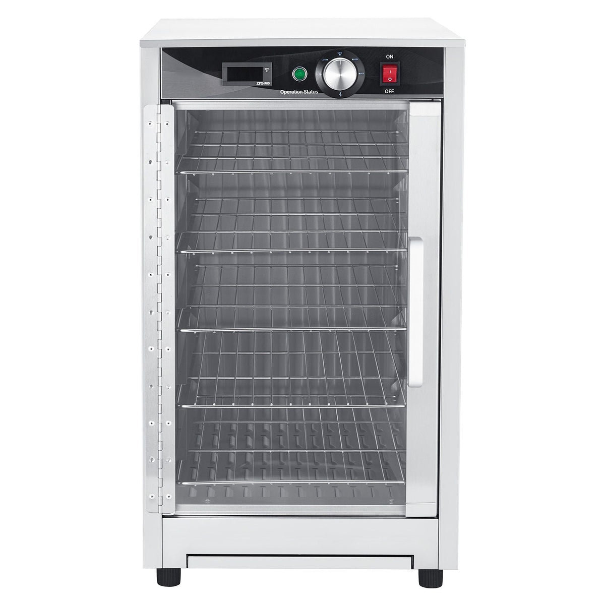 Electric Hot Box Food Warmer, 5-Tier Commercial Warming Cabinet with Water Tray, Glass Door and Adjustable Shelves, Stainless Steel Food Warmer Cabinet, for Restaurant, Kitchen, Pizza, Chicken