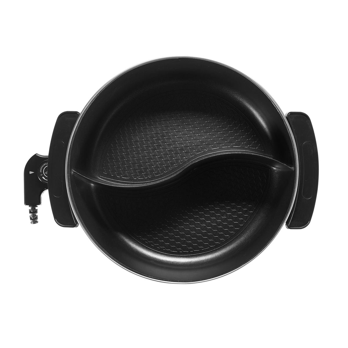Electric Hot Pot, 1360W 5 L Double-flavor Shabu Shabu Pot, Non-Stick Electric Cooker with Divider, Clear Glass Lid, Temperature control, Chinese Hotpot for 6-10 People Family Dinning & Party