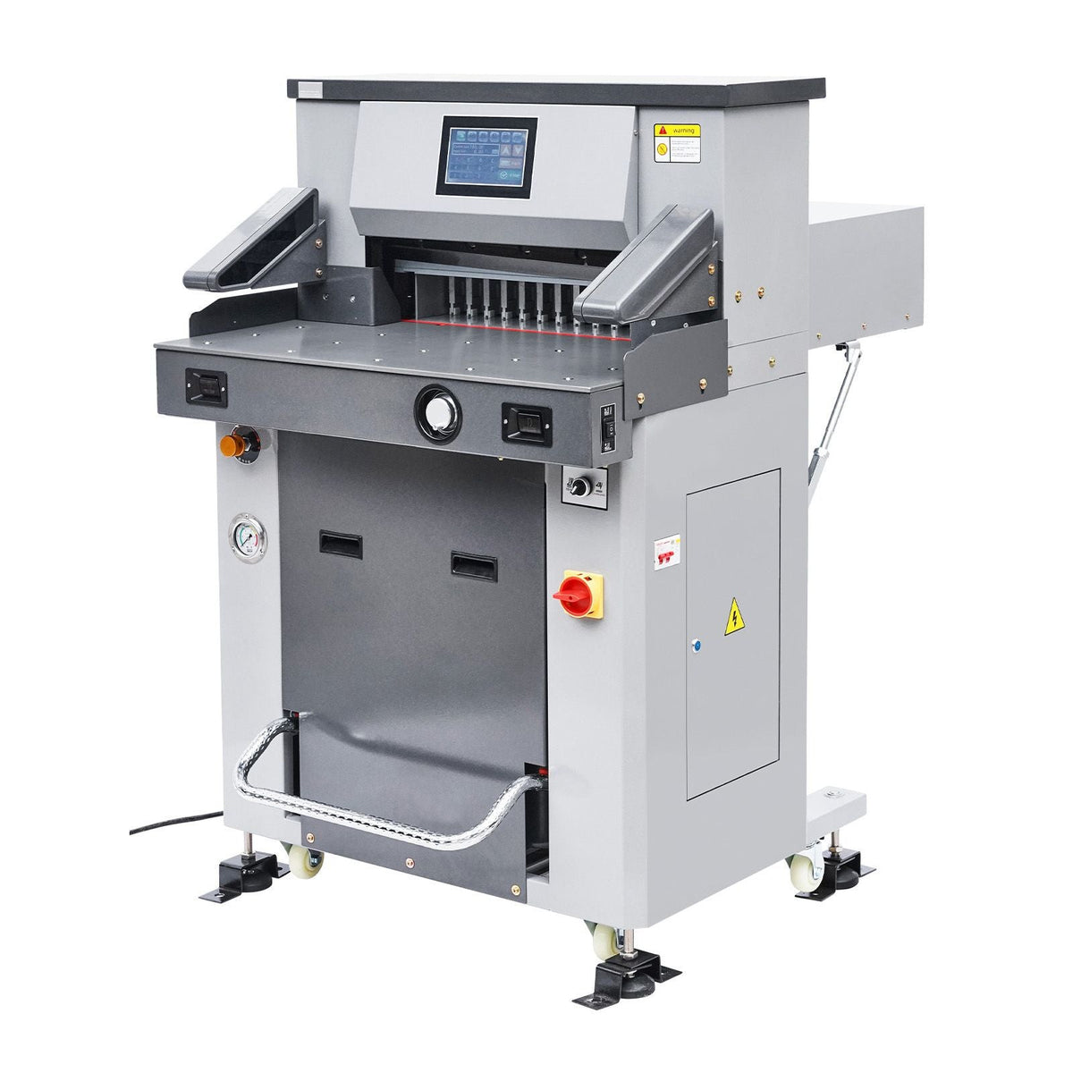 Electric Hydraulic Paper Cutter, 2500W Heavy Duty Paper Cutter Machine 20.2 in/515 mm Cutting Width, 3.1 in/80 mm Cutting Thickness, Electric Guillotine Trimmer with Casters & Infrared Function