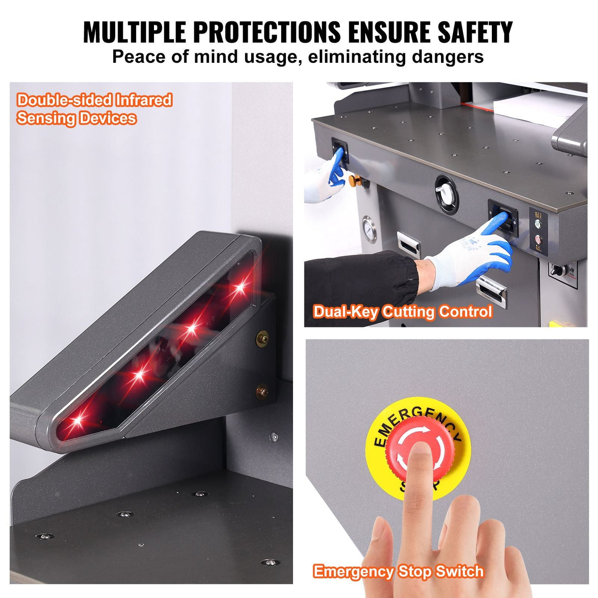 Electric Hydraulic Paper Cutter, Heavy Duty Paper Cutter Machine 26" /660.4mm Cutting Width, 3.14"/80mm Cutting Thickness, Electric Paper Trimmer with 7" Touchscreen Numerical Control