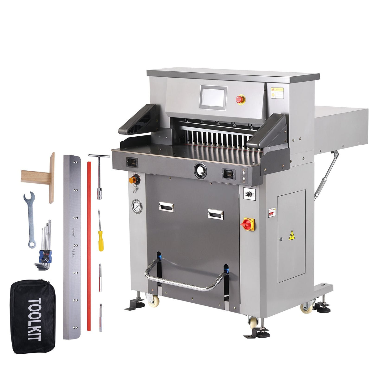 Electric Hydraulic Paper Cutter, Heavy Duty Paper Cutter Machine 26" /660.4mm Cutting Width, 3.14"/80mm Cutting Thickness, Electric Paper Trimmer with 7" Touchscreen Numerical Control