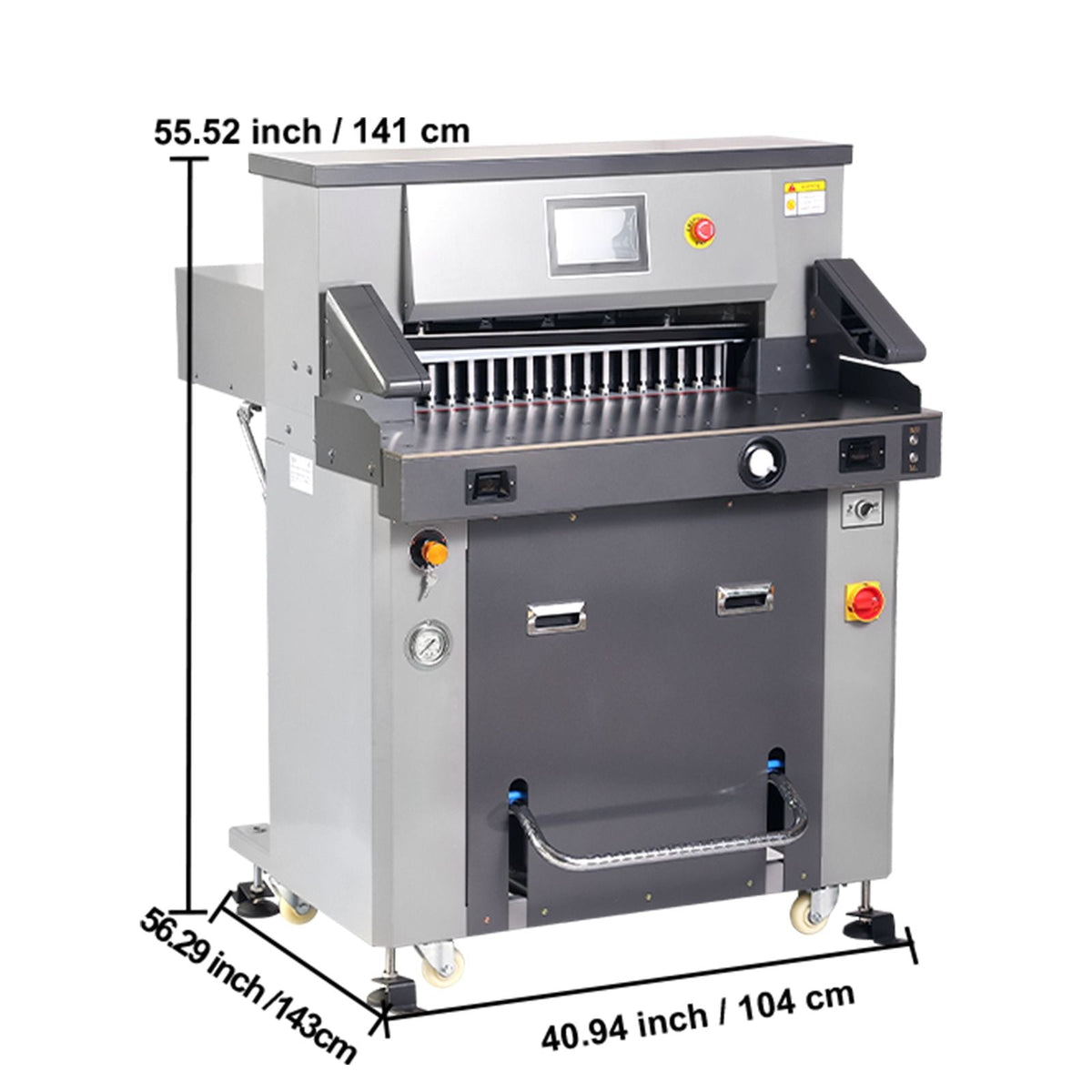 Electric Hydraulic Paper Cutter, Heavy Duty Paper Cutter Machine 26" /660.4mm Cutting Width, 3.14"/80mm Cutting Thickness, Electric Paper Trimmer with 7" Touchscreen Numerical Control