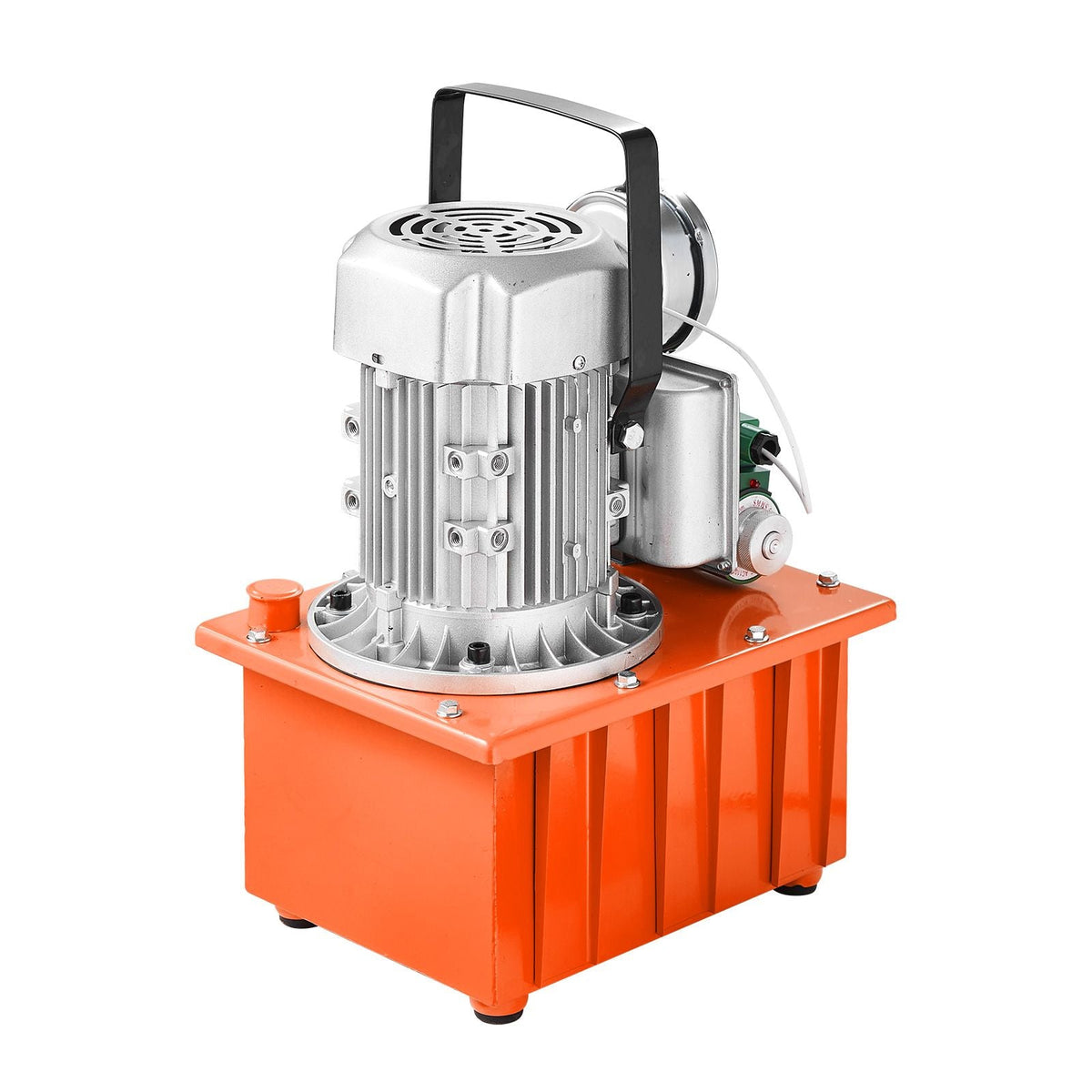 Electric Hydraulic Pump, 10000 PSI 750W 110V 488 in³/8L Capacity, Single Acting Solenoid Valve, Electric Driven Hydraulic Pump Power Pack Unit with Pedal Switch for Punching/Bending/Jack Machine