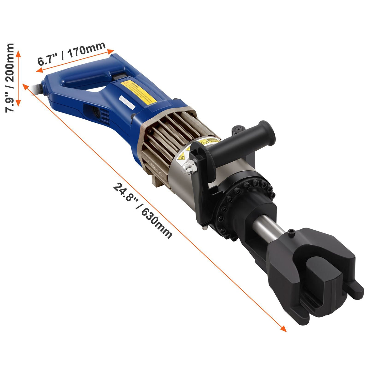 Electric Hydraulic Rebar Bender, 1500W Portable Rebar Bending Machine, Bending up to 3/4 Inch #6 (6-20mm) within 4 Seconds, High Power Steel Rebar Bender w/ Tool Case Oil Can,Black Blue RN-22