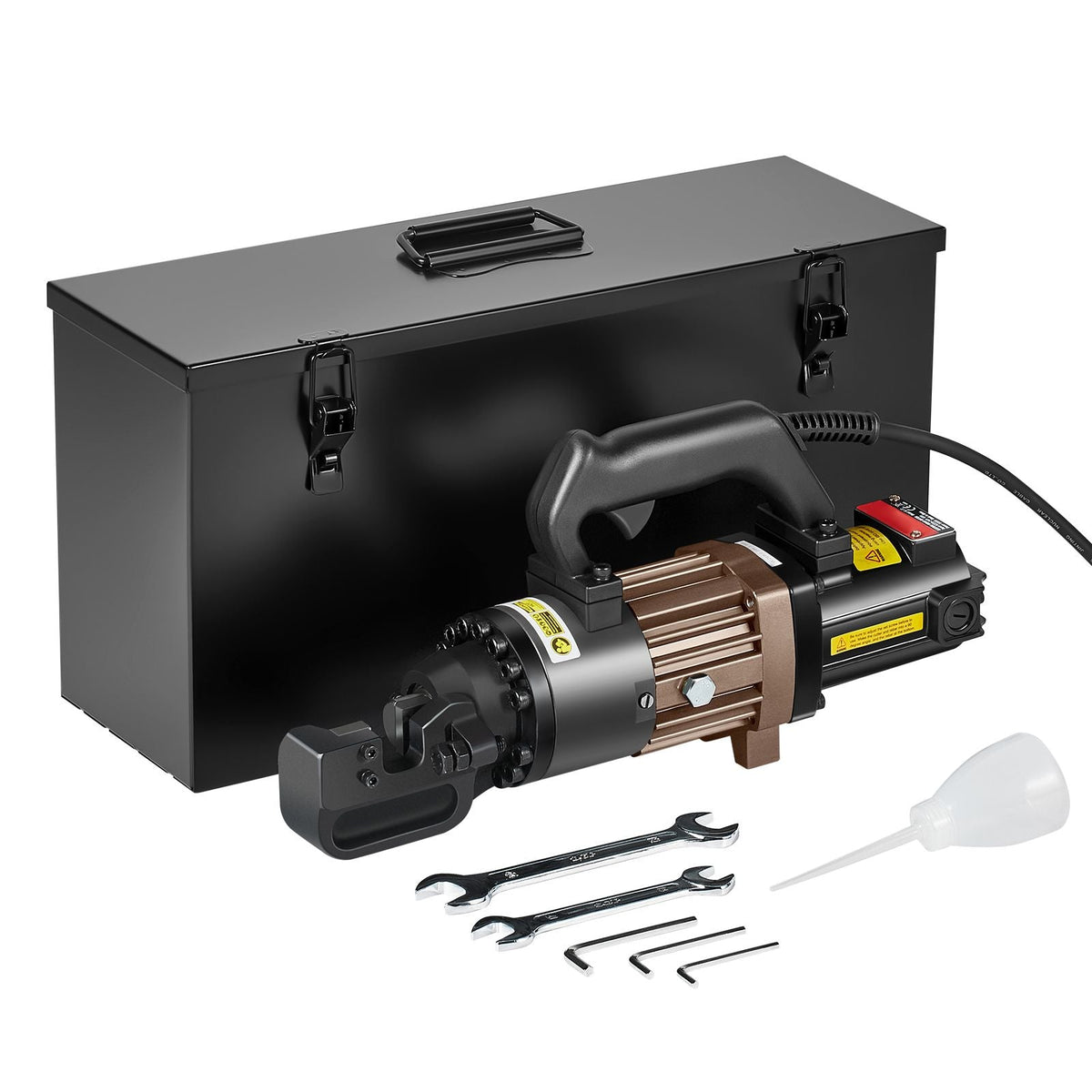 Electric Hydraulic Rebar Cutter, 1500W Portable Rebar Cutter, Cutting up to 7/8 Inch #7 4-22mm Rebar within 2.5 Seconds, High Power Steel Rebar Cutter with Oil Can Rich Accessories,Black RC-22