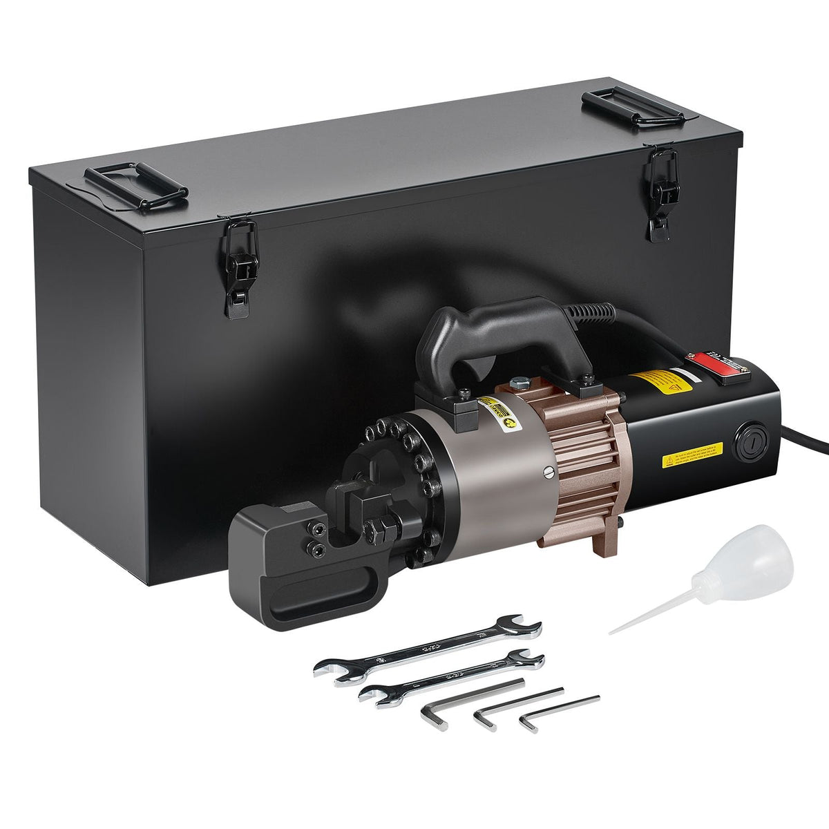 Electric Hydraulic Rebar Cutter, 2000W Portable Rebar Cutter, Cutting up to 1.1 Inch (5-28mm) Rebar within 4 Seconds, High Power Steel Rebar Cutter with Oil Can Rich Accessories,Black BC-300