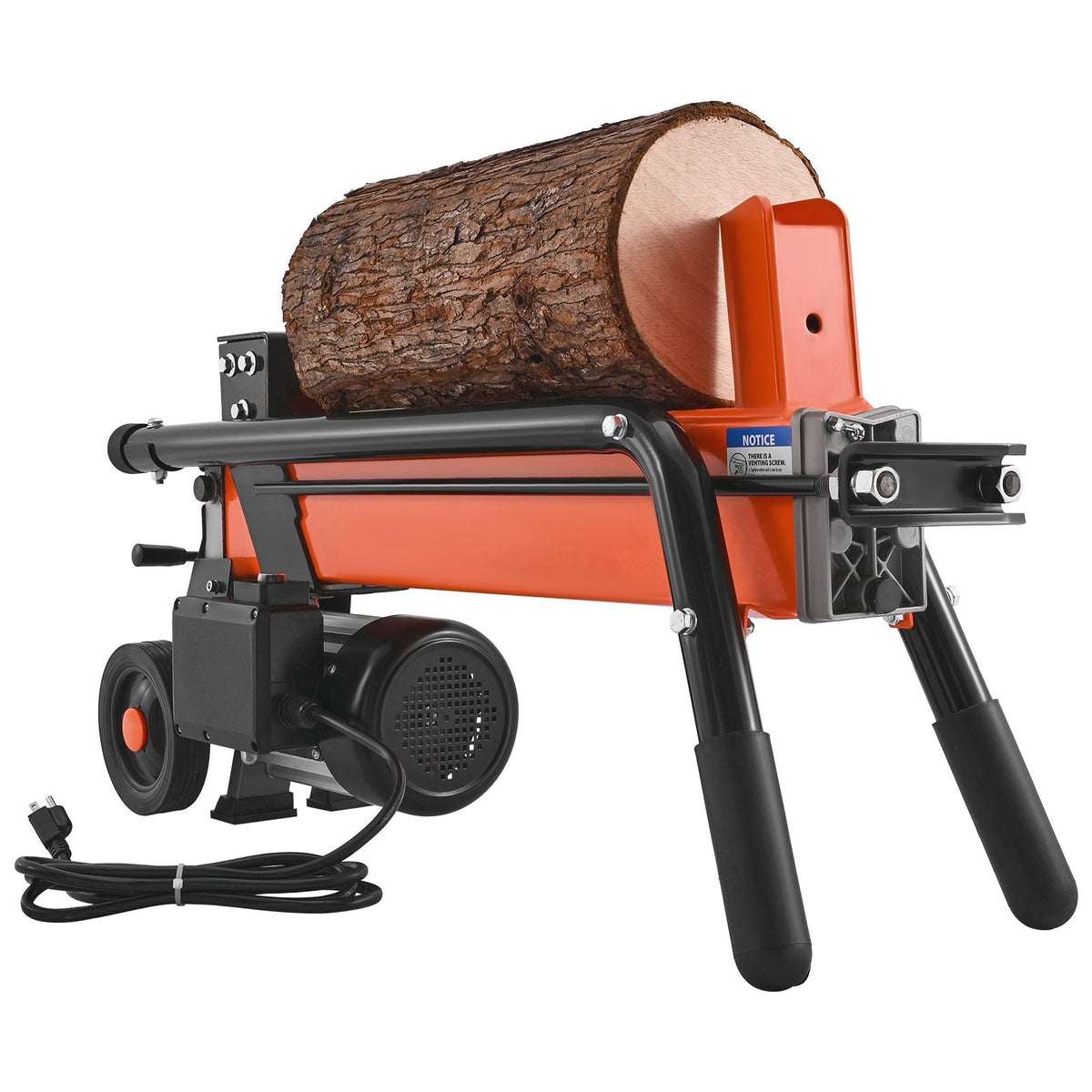 Electric Log Splitter, 6.5 Tons Electric Wood Splitter, 1500W 15 Amp Motor, Portable Firewood Splitting Machine with 6" Wheels, Wood Splitters for Forestry Harvesting, Efficient & Secure
