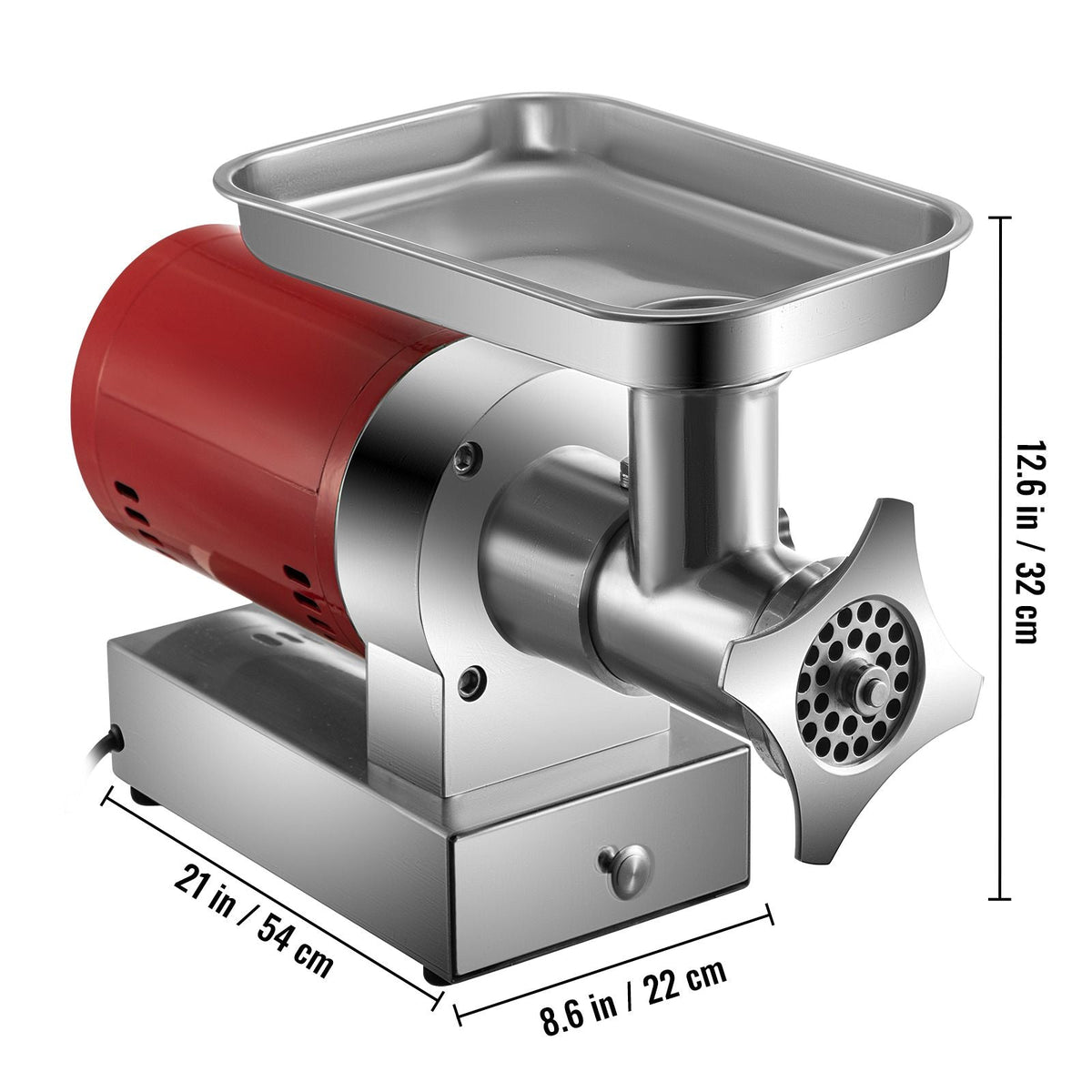 Electric Meat Grinder, 661 Lbs/Hour 800 W Meat Grinder Machine, 1.5 HP Electric Meat Mincer with 2 Grinding Plates, Sausage Kit Set Meat Grinder Heavy Duty, Home Kitchen & Commercial Use Red