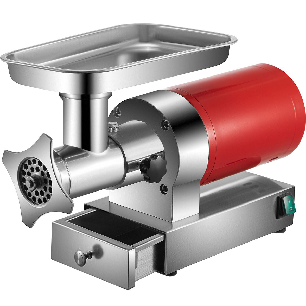 Electric Meat Grinder, 661 Lbs/Hour 800 W Meat Grinder Machine, 1.5 HP Electric Meat Mincer with 2 Grinding Plates, Sausage Kit Set Meat Grinder Heavy Duty, Home Kitchen & Commercial Use Red