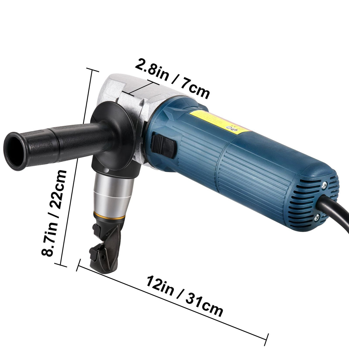 Electric Metal Nibbler 625W Nibbler Metal Cutter 1000RPM High Speed Rotor 0.16in/4mm Metal Nibbler 110V w Replaced Blades Storage Case Sheet Metal Nibbler for Cutting Stainless Steel, Aluminium