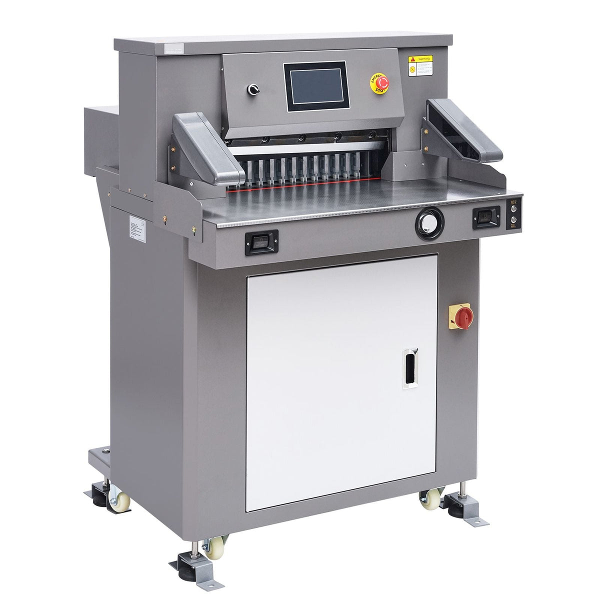 Electric Paper Cutter, 1100W Heavy Duty Paper Cutter Machine 20.3 in / 515 mm Cutting Width, 3.1 in / 80 mm Cutting Thickness, Electric Guillotine Trimmer with Casters & 7 in Touchscreen