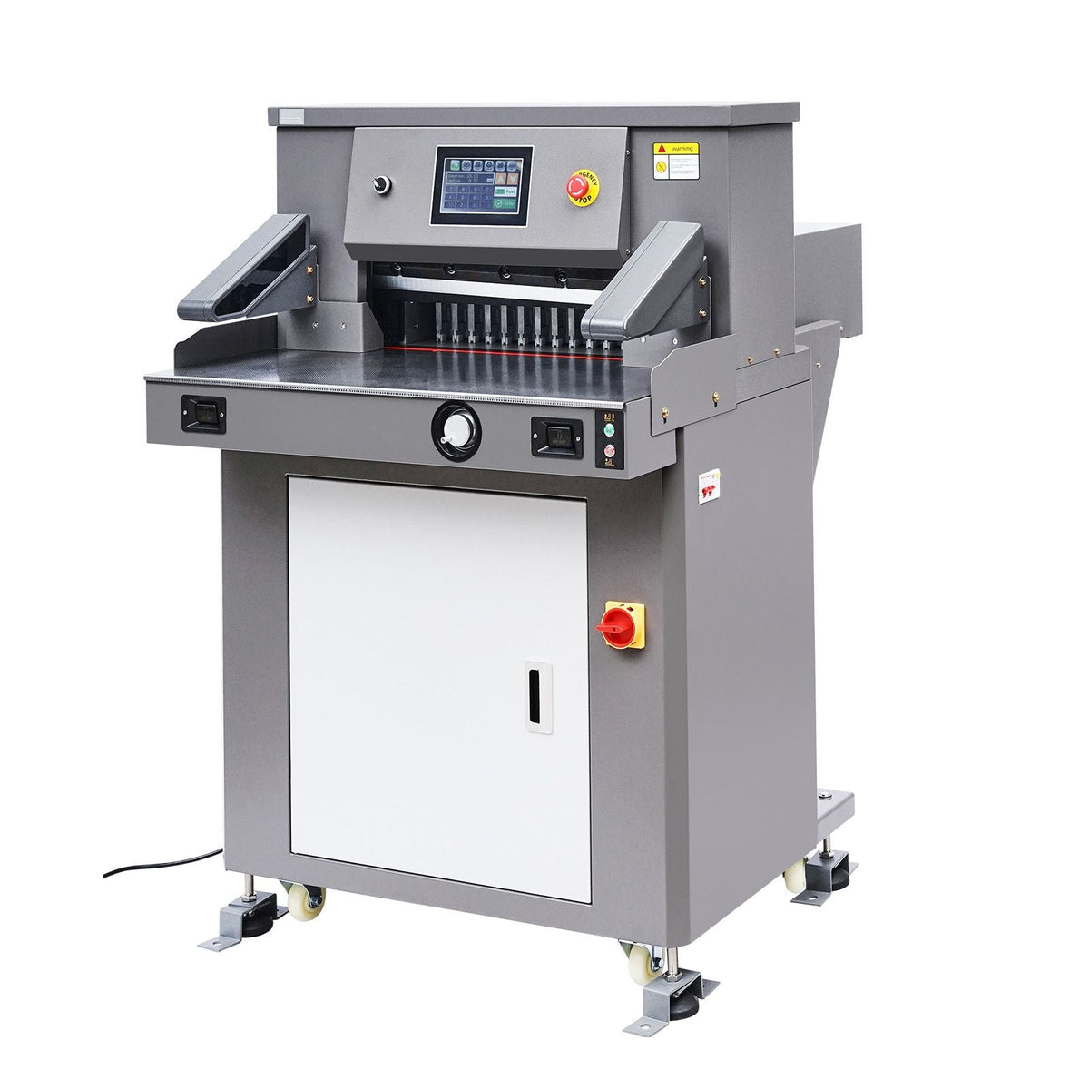 Electric Paper Cutter, 1100W Heavy Duty Paper Cutter Machine 20.3 in / 515 mm Cutting Width, 3.1 in / 80 mm Cutting Thickness, Electric Guillotine Trimmer with Casters & 7 in Touchscreen