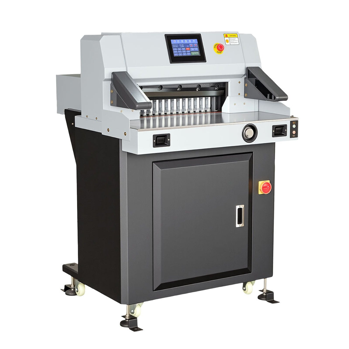 Electric Paper Cutter, 1100W Heavy Duty Paper Cutter Machine With 20.28 in Cutting Width, 3.15 in Cutting Thickness, Electric Guillotine Trimmer with Casters and 7 in Touchscreen, for Print Shop