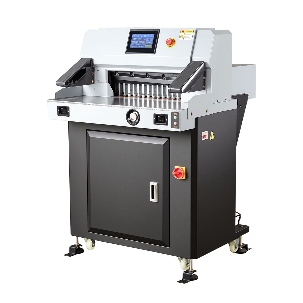 Electric Paper Cutter, 1100W Heavy Duty Paper Cutter Machine With 20.28 in Cutting Width, 3.15 in Cutting Thickness, Electric Guillotine Trimmer with Casters and 7 in Touchscreen, for Print Shop