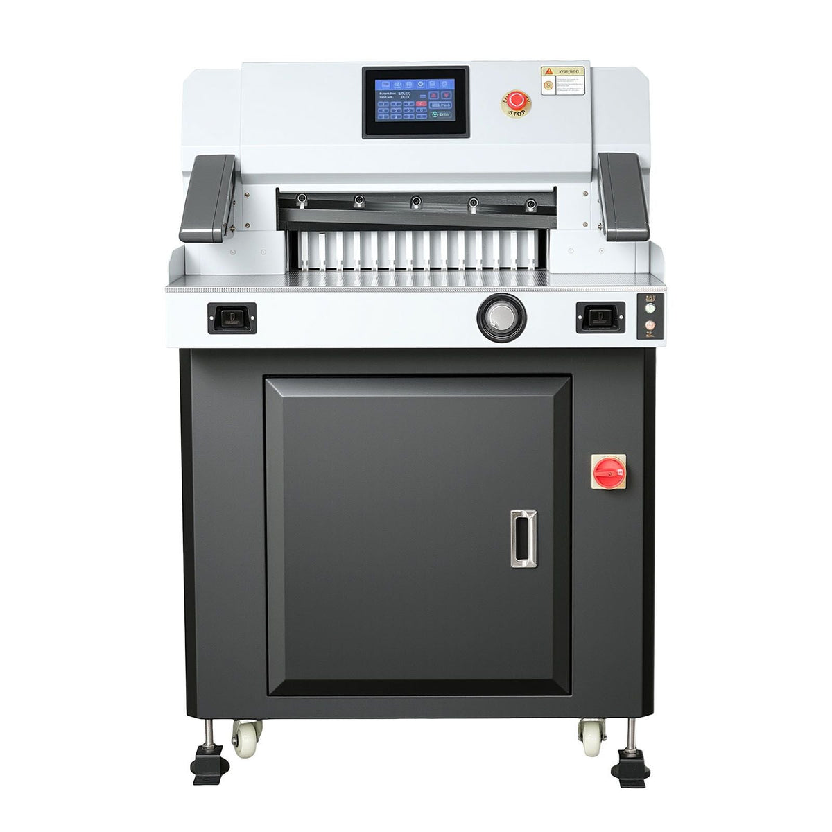 Electric Paper Cutter, 1100W Heavy Duty Paper Cutter Machine With 20.28 in Cutting Width, 3.15 in Cutting Thickness, Electric Guillotine Trimmer with Casters and 7 in Touchscreen, for Print Shop